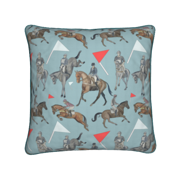 Eventing Thrills Cushion (Teal)